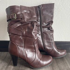Ana Brown Heeled Boots